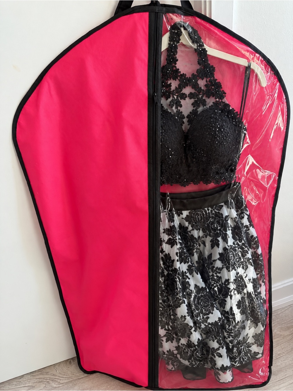 Dresscholic Black Embellished Lace Two-Piece Party Set – EU 40